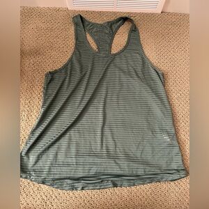 Zyia Women's Striped Green Tank Top